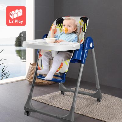 China Sustainable& Environmentally& Simple Installation Travel Umpire Chair Cheap Plastic Folding Highchair Friendly For 4 Months Baby Toddler for sale