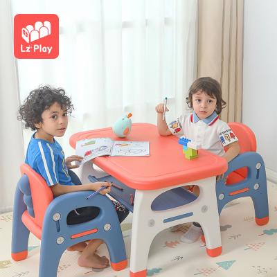 China Sustainable& Environmentally& Factory direct sales friendly simple e-commerce Lzplay 1 MOQ installation hot sale C-ZY015 children's table and chair for sale