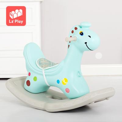 China Sustainable& Environmentally& Kids Musical Walker Toddler Glow Installation Simple Hot Sale Baby Friendly Cartoon Unicorn Rocking Horse Plastic Ride On Animals Toy for sale