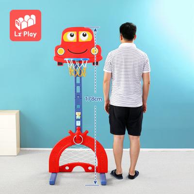 China HDPE LZplay Baby Indoor Plastic Kids Portable Basketball Hoop Stand for sale