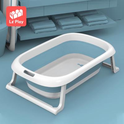 China Sustainable& Environmentally& Amazon Selling Big Toddler Plastic Portable Eco-Friendly Warm Simple Size Installation Foldable Bathtubs Folding Baby Tub For Kids for sale