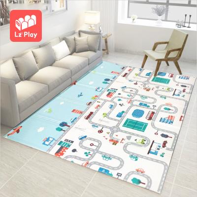 China LZplay large double educational eco-friendly non-toxic soft waterproof foldable toy custom playmat xpe for sale