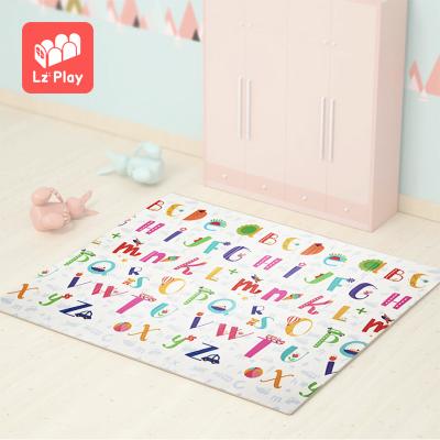 China LZplay Large Double Side Educational Soft Waterproof Toy Cartoon XPE Baby Colorful Foldable Non-Toxic Crawling Playmat for sale