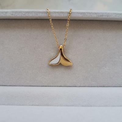 China High Quality Hiphop NANA 18k Gold Plated Customize Mermaid Fish Tail Stainless Steel Pendant Necklace for sale