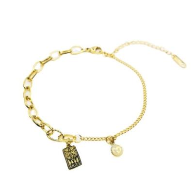 China CLASSIC NANA Personalized Stainless Steel Bracelets, 18k Gold Plated Zodiac Symbols Stainless Steel Bracelets for sale