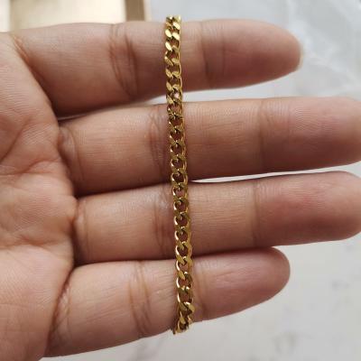 China NANA Real Casual/Sporty High Quality Thicker 18k Gold Plated Stainless Steel Cable Lady Chain Bracelets for sale