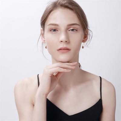 China Casual/Sporty Fashion 18k Gold Plated Stainless Steel Earring Paper Clip Earring Stud, Jewelry Accessories for sale