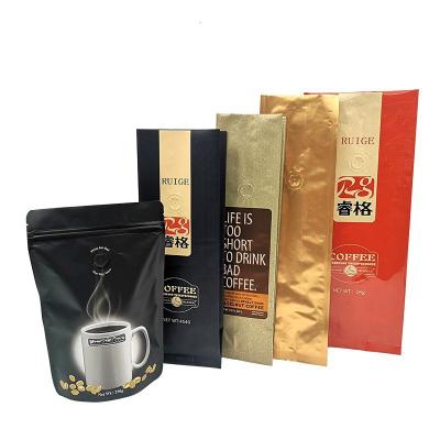 China 2022 BIODEGRADABLE Wholesale High Quality Food Grade Packaging Flat Bottom Coffee Bag for sale