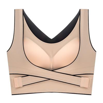 China QUICK DRY Forehead Crisscross Side Buckle Posture Correction Belt Straighten Artifact Lift Up Women's Shapers Bra for sale