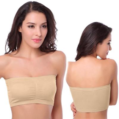 China Wholesale Breathable Seamless Seamless Strapless Sexy Wire Bandeau Girl Women's Factory Free Bra for sale