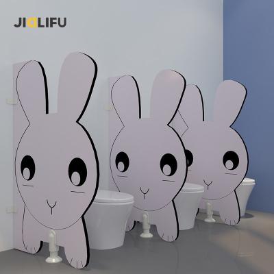 China Fireproof HPL Board Rabbit Shape Kids Toilet Cubicles Partition for sale