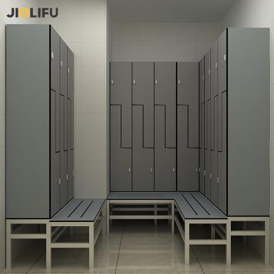 China Wholesale waterproof gym storage z woden lockers with rfid, bench in locker room for sale