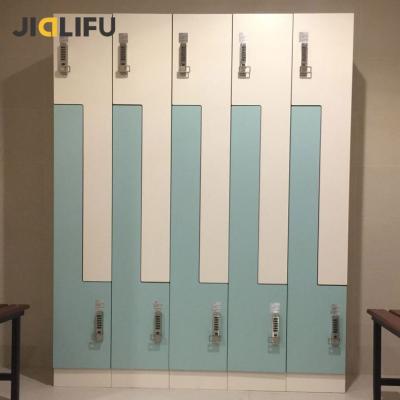 China Waterproof custom gym locker z form digital hpl lockers for locker room for sale