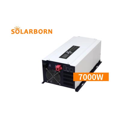 China solarborn price mppt 7000w hybrid split phase solar inverter for solar PV cables 615*315*209 for sale