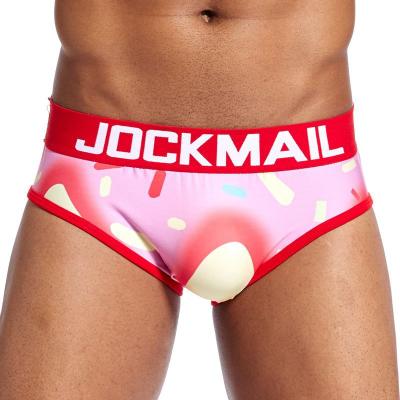 China Polyamide antibacterial soft hot sale sexy men's briefs solid briefs underwear with customized logo waistband and fabric printing for sale
