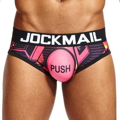 China Sexy Soft Underwear Cuecas Sissy Playful Printed Gay Underwear Hot Sale Men's Briefs Antibacterial for sale