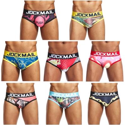 China Wholesale fashion antibacterial hot fun polyamide playful printed sexy men briefs underwear for sale