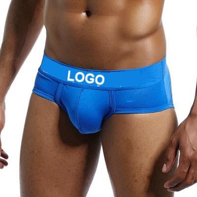 China Antibacterial Custom LOGO Low Waist Cotton Comfortable Briefs Mens Underwear Briefs for sale