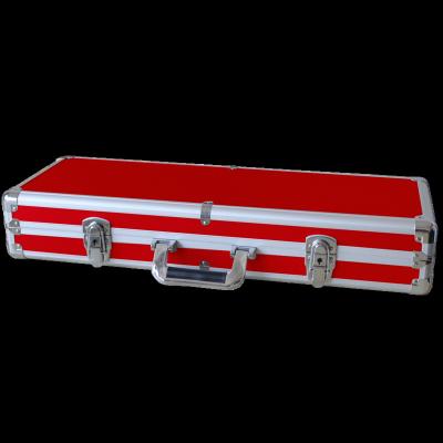 China Wholesale Aluminum Frame Double Hard Side 2 Gun Aluminum Gun Case With Egg Shape Foam Inside for sale