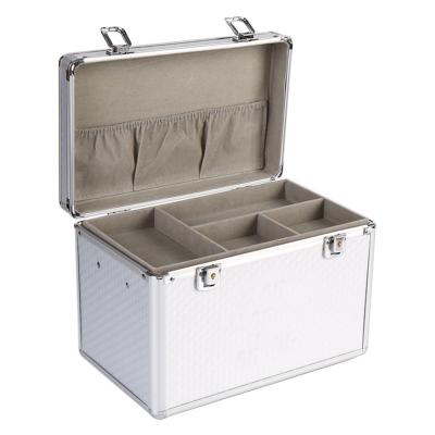 China 3 Layer Handle Carry Case Household Aluminum Alloy First Aid Kit Emergency Box Kits Medicine Cabinet Shockproof Lockable Storage Bag for sale