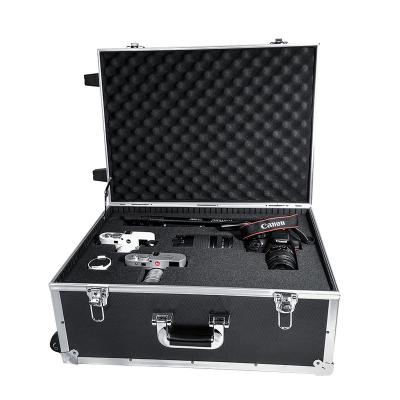 China resistant & Dualable Wholesale Hot Sale Aluminum Drone Tote Cart Case With Custom Foam Insert for sale