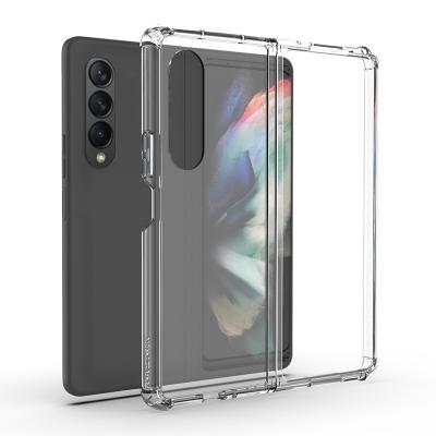 China Classic Transparent Anti-fall Both Sides Split Soft Tpu Phone Case For Samsung Galaxy Z Fold 2 for sale