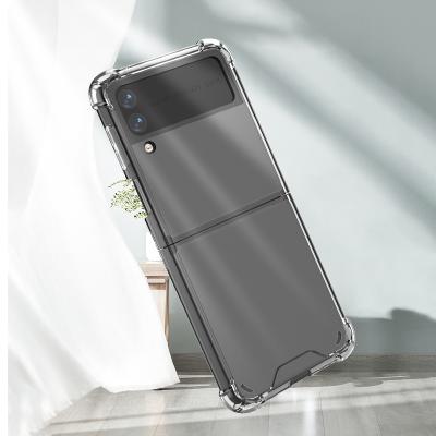 China Anti-fall Tpu Transparent Protective Foldable PC Phone Case For Samsung Galaxy Z Flip 3 for sale