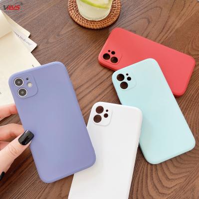 China Simple Anti-drop Solid Color Mobile Phone Case Fully Wrapped Silicone Cell Phone Case For iPhone 12 Pro Max for sale