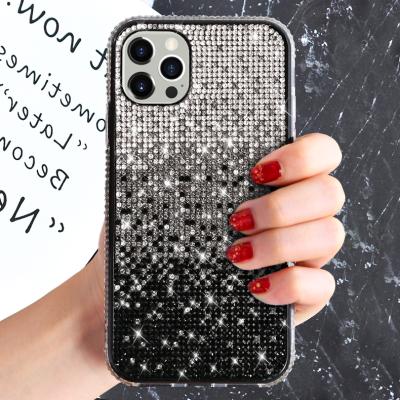 China Luxury Anti-fall Fashion PC Phone Cases Manufacturer Diamond Mobile Cover for sale