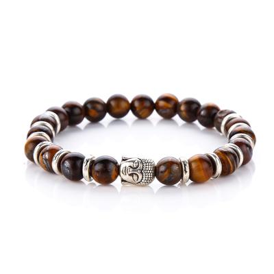 China BOHEMIA Popular Design Natural Cheap Price Laughing Buddha Beads Natural Stone Elastic Rosary Beads Bracelet for sale