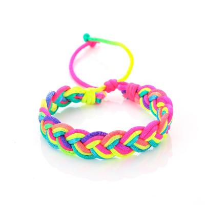 China CLASSIC fancy design colorful twisted rope bracelet for girls, summer style rollover protection bracelet for sale