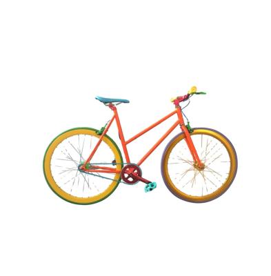 China OEM High Quality Steel Cr-Mo 700C Single Speed ​​Colorful Fixed Gear Bike for sale