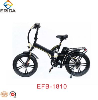 China Aluminum Alloy OEM 48V 500W Wheel Motor 20 Inch Alloy Frame 4.0 Tire Fat Suspension Folding Electric Bike for sale