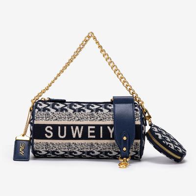 China Fashion Europe and the United States 2023 tide pencil bag shoulder bag diagonal cross handbag women retro new armpits for sale