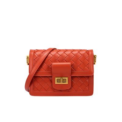 China Korean fashion shoulder bag new 2023 simple woven simple cross bag female top sense of small square bag for sale