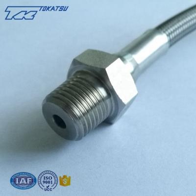 China Customized PTFE Pipe Stainless Steel Aluminum Male Thread NPT Turndown Nipple for sale