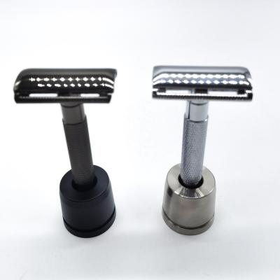 China Single Blade JDK Safety Razor Kit With Shaving Razor Holder Stand for sale