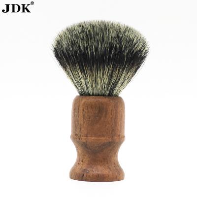 China Amazon Hot Sale JDK Shaving Brush Cream Soap Shaving Brush Environmental Environmental Hair Material Synthetic Walnut Wooden Beard Brush for sale