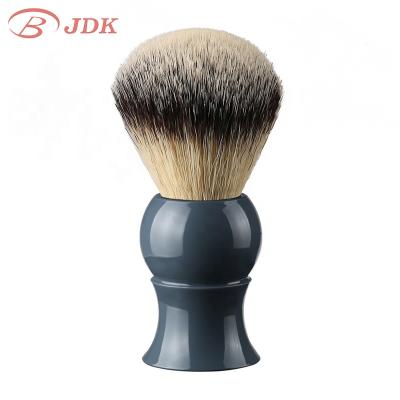 China JDK Custom Handmade Synthetic Hair Logo Acrylic Plastic Beard Shaving Foam Brush For Sale for sale