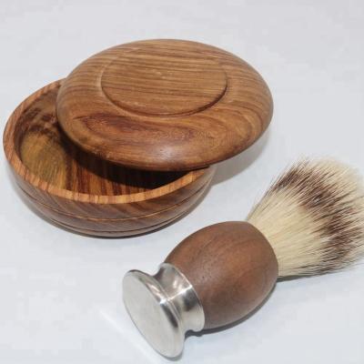 China JDK Silvertip Base Alloy Shaving Brush Beard Hair Brush Heavy Soap Brush and Shaving Wood Brush Set for sale