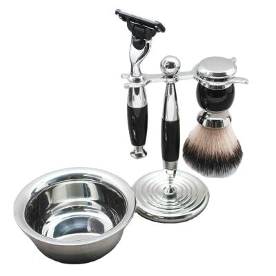 China Luxury Shaving Kit 4pcs Manufacturer JDK Shaving Brush Shaving Brush Set for sale