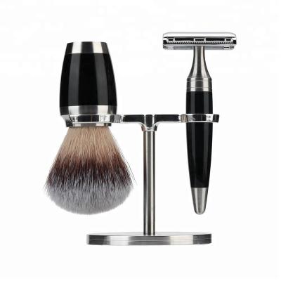 China Groom Shaving Kit Men Shaving Brush Shaving Brush Private Label Stainless Steel Bowl Set for sale