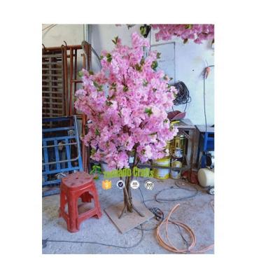 China Artificial Silk Mini Sakura Cherry Blossom Tree Eco-friendly Indoor Flower Pink Trees Materials For Sale for sale