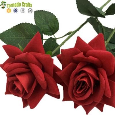 China 2017 Valentine's Day Flower Wedding Artificial Rose Home Single Stem Craft Floral Artificial Rose 70cm for sale