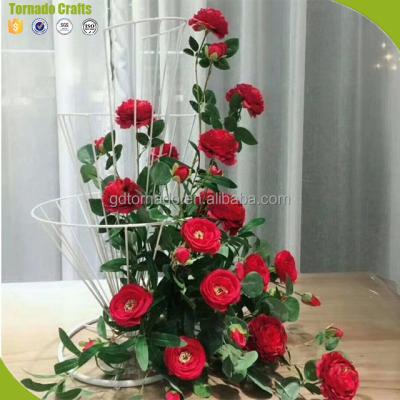 China Valentine's Day Artificial Flower Table Arrangements 5 Tall Wedding Centerpiece Stands Silk Flowers Wedding Table Decorations for sale