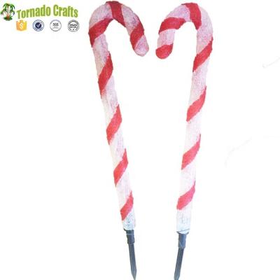 China Hot Sale 76cm Christmast Ornament Candy Cane Acrylic Christmas Light 5 LED Statue Set for sale