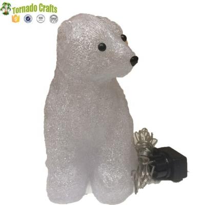 China Polar Bear Outdoor Acrylic Light Christmast Ornament Tornado Christmas Decoration for sale