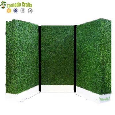 China Environmental Friendly Plastic Boxwood Hedgen Fence Green Grass Artificial Planter For Garden Ornaments for sale