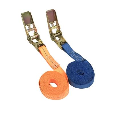 China Polyester Ratchet Custom Cargo Small Down Tie Down Straps for sale