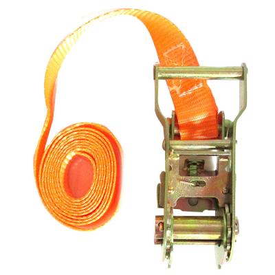 China 1.5 Inch Polyester Cargo Lashing Rubber Ratchet Tie Down Strap for sale